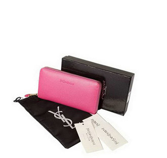 YSL zippy wallet 241153 rose red